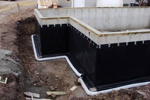 Foundation waterproofing with drainage system NYC - A1 Building Restoration