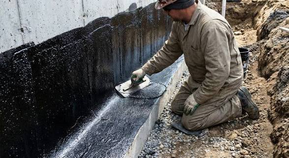 Waterproofing membrane application foundation NYC